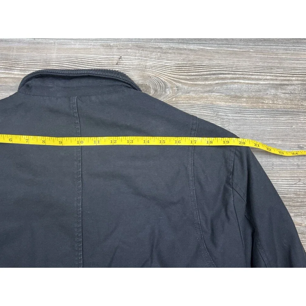 Levi's Jacket Mens M Black Soft Cotton Quilted Lining Casual Utility Casual Work